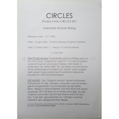 Interstate - Human Beings • 12" Vinyl Maxi • MINT - Labyrinth Music