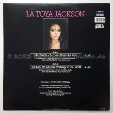 La Toya Jackson - (Ain't Nobody Loves You) Like I Do • 12" Vinyl Maxi - Labyrinth Music