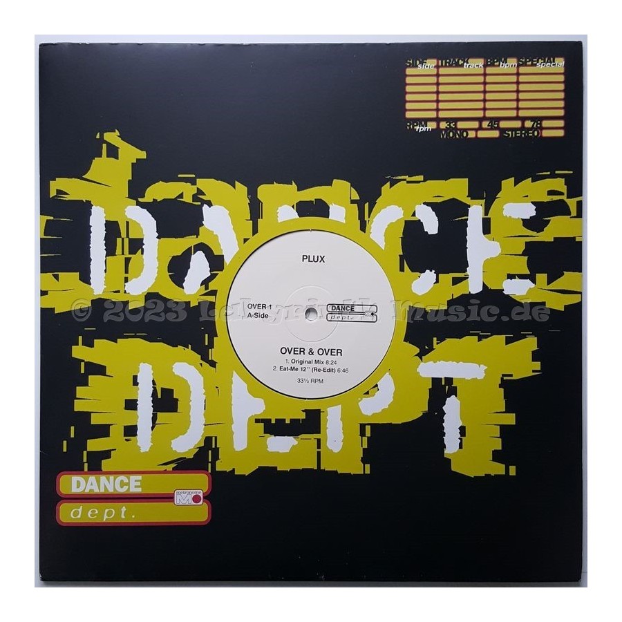Plux - Over & Over • 12" Vinyl Maxi - Labyrinth Music