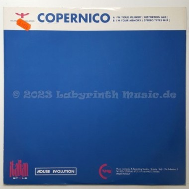 Copernico - I'm Your Memory • 12" Vinyl Maxi • EX - Labyrinth Music