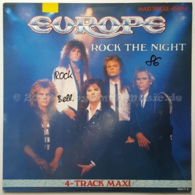 Europe - Rock The Night • 12" Vinyl Maxi • EX - Labyrinth Music