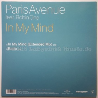 Paris Avenue Feat. Robin One - In My Mind • 12" Vinyl Maxi • NM - Labyrinth Music