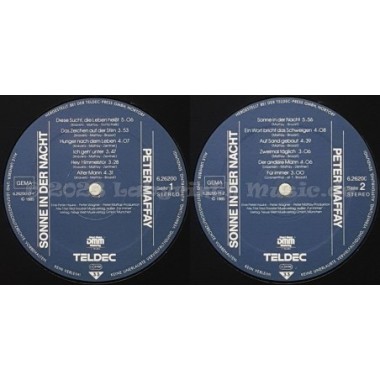 Peter Maffay - Sonne In Der Nacht • 12" Vinyl LP • EX - Labyrinth Music