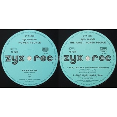 Power People • The Fans - Na Na Na Na • Ole Ole Ole • 12" Vinyl Maxi - Labyrinth Music