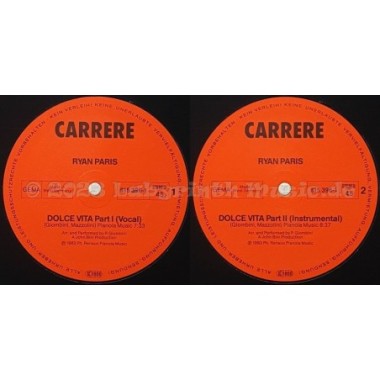 Ryan Paris - Dolce Vita • 12" Vinyl Maxi • NM - Labyrinth Music