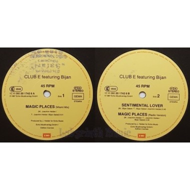 Club E. Feat. Bijan - Magic Places • 12" Vinyl Maxi • EX - Labyrinth Music