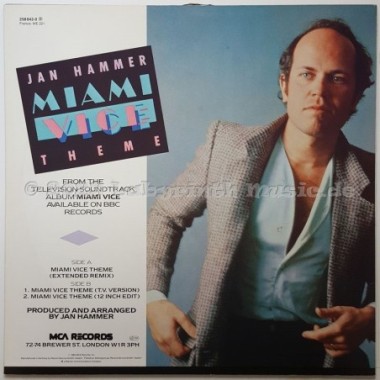 Jan Hammer - Miami Vice Theme • 12" Vinyl Maxi • EX - Labyrinth Music