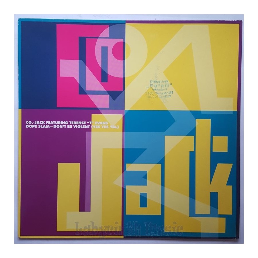 Co.-Jack - Dope Slam - Don't Be Violent (Yes Yes Yal) • 12" Vinyl Maxi • EX - Labyrinth Music