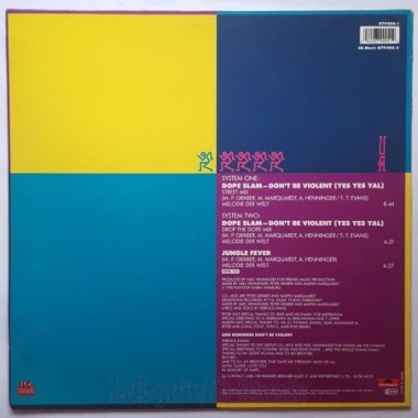 Co.-Jack - Dope Slam - Don't Be Violent (Yes Yes Yal) • 12" Vinyl Maxi • EX - Labyrinth Music