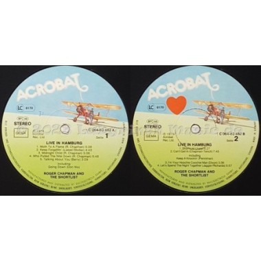 Roger Chapman And The Shortlist - Live In Hamburg • 12" Vinyl LP - Labyrinth Music