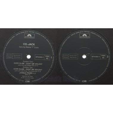Co.-Jack - Dope Slam - Don't Be Violent (Yes Yes Yal) • 12" Vinyl Maxi • EX - Labyrinth Music