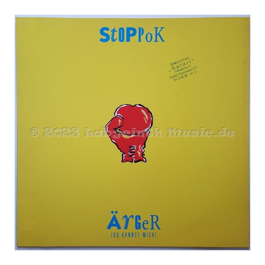 Stoppok - Ärger (Du Kannst Mich) • 12" Vinyl Maxi • EX - Labyrinth Music