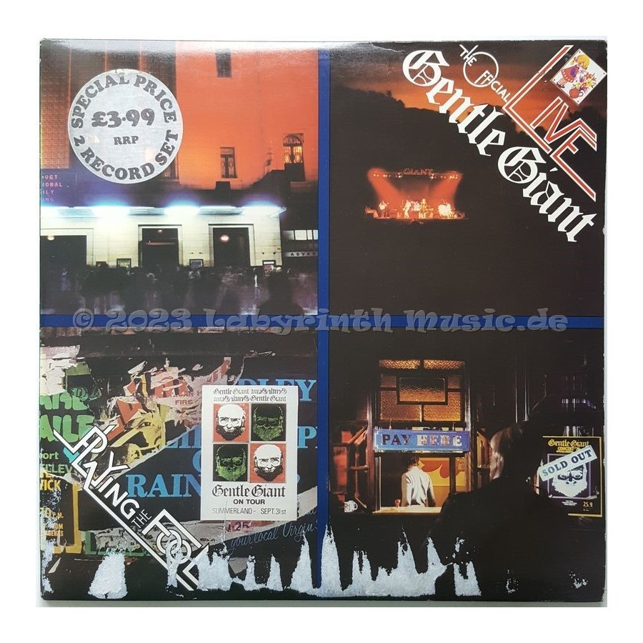 Gentle Giant - Live • Playing The Fool • 12" Vinyl LP - Labyrinth Music
