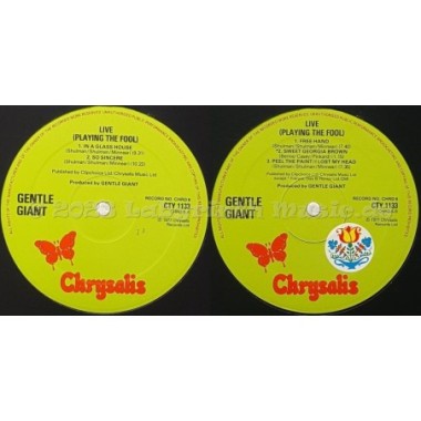 Gentle Giant - Live • Playing The Fool • 12" Vinyl LP - Labyrinth Music