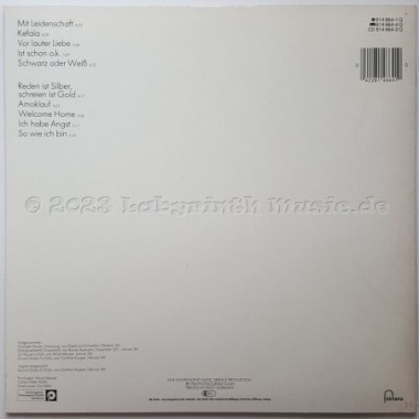 Ina Deter Band - Mit Leidenschaft • 12" Vinyl LP • NM - Labyrinth Music