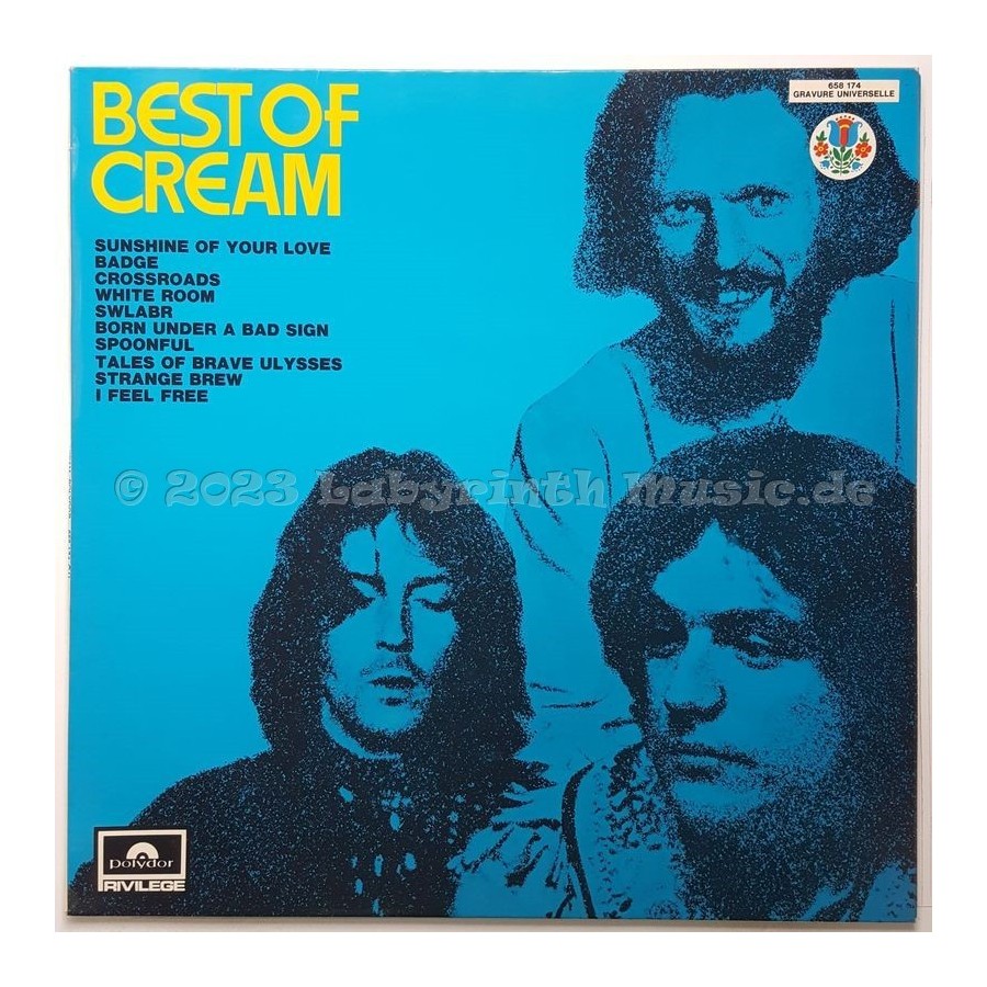 Cream - Best Of Cream • 12" Vinyl LP • EX - Labyrinth Music