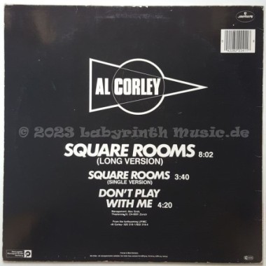 Al Corley - Square Rooms • Long Version • 12" Vinyl Maxi - Labyrinth Music