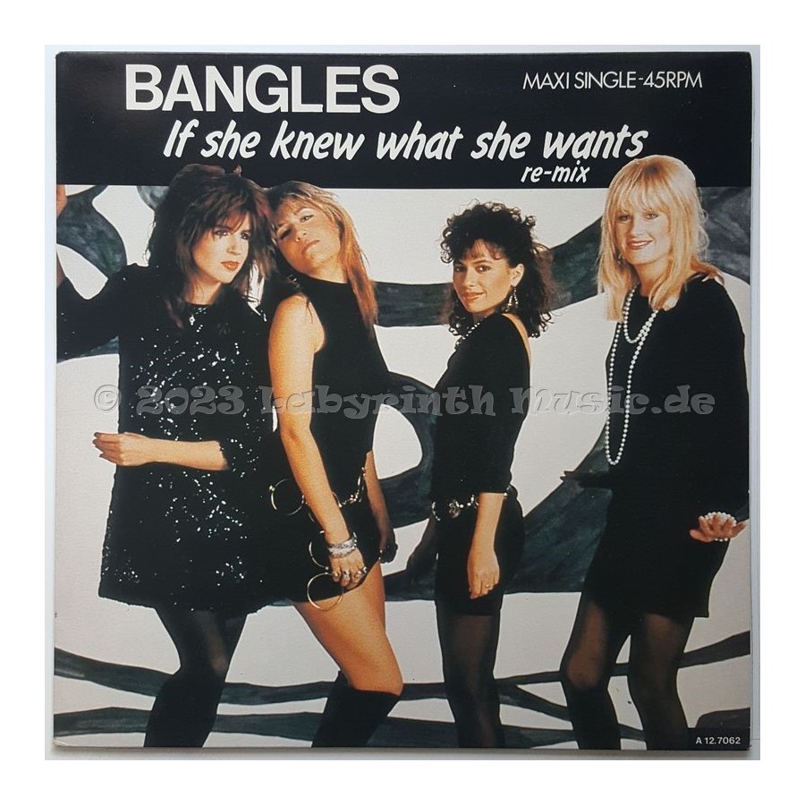 Bangles - If She Knew What She Wants • 12" Vinyl Maxi • NM - Labyrinth Music