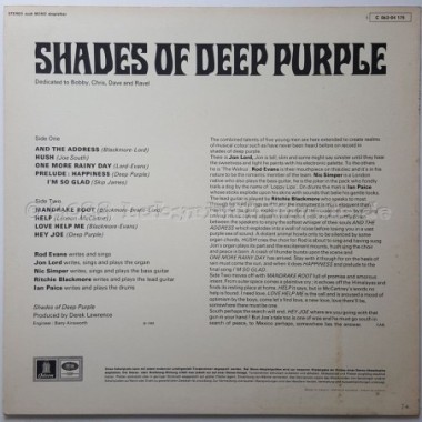 Deep Purple - Shades Of Deep Purple • 12" Vinyl LP • EX - Labyrinth Music