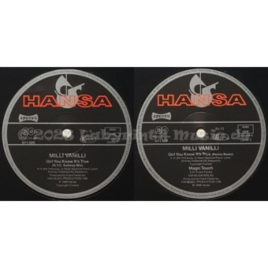 Milli Vanilli - Girl You Know It's True • N.Y.C. Subway Mix • 12" Vinyl Maxi • EX - Labyrinth Music