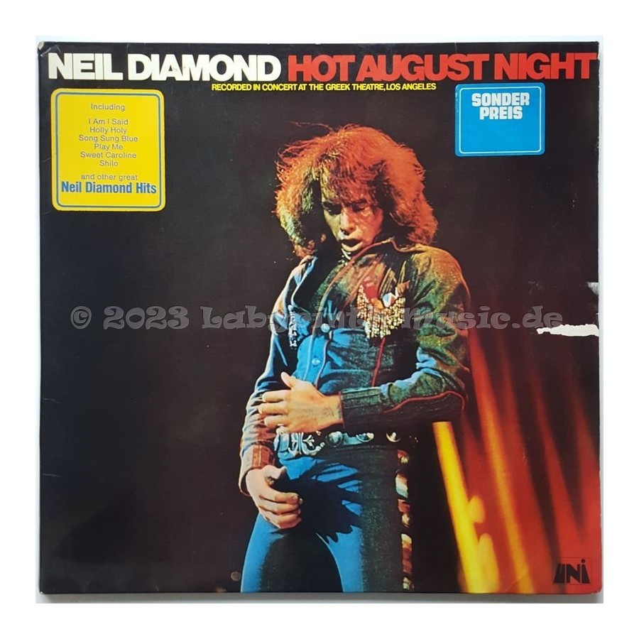 Neil Diamond - Hot August Night • 12" Vinyl LP - Labyrinth Music