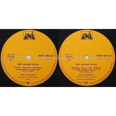 Neil Diamond - Hot August Night • 12" Vinyl LP - Labyrinth Music