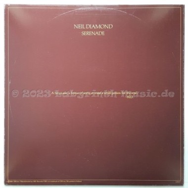 Neil Diamond - Serenade • 12" Vinyl LP - Labyrinth Music