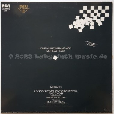 Murray Head - One Night In Bangkok • 12" Vinyl Maxi • EX - Labyrinth Music