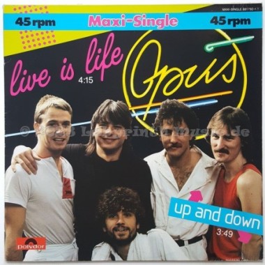 Opus - Live Is Life • 12" Vinyl Maxi • EX - Labyrinth Music