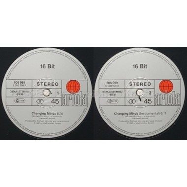 16 Bit - Changing Minds • 12" Vinyl Maxi • EX - Labyrinth Music