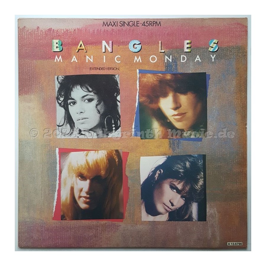 Bangles - Manic Monday • Extended Version • 12" Vinyl Maxi • EX - Labyrinth Music