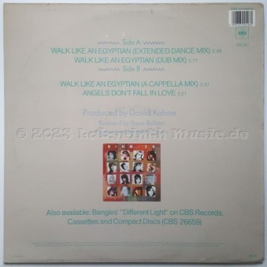 Bangles - Walk Like An Egyptian • 12" Vinyl Maxi • EX - Labyrinth Music