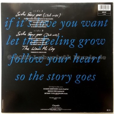 Living In A Box - So The Story Goes • 12" Vinyl Maxi • EX - Labyrinth Music
