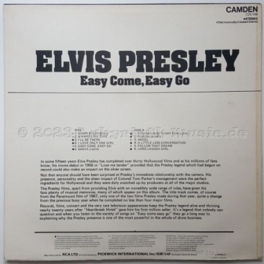 Elvis Presley - Easy Come Easy Go • 12" Vinyl LP • EX - Labyrinth Music