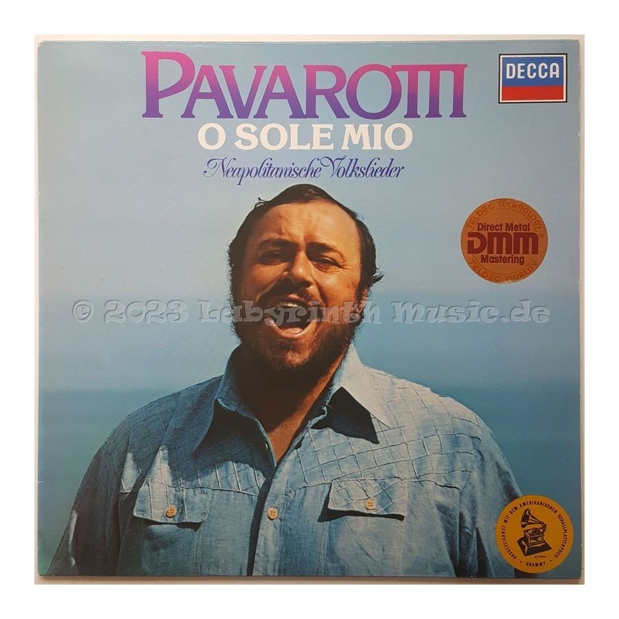 Luciano Pavarotti - O Sole Mio Neapolitanische Volkslieder • 12" Vinyl LP - Labyrinth Music