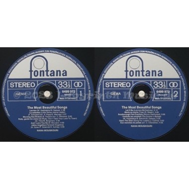 Nana Mouskouri - The Most Beautiful Songs • 12" Vinyl LP • EX - Labyrinth Music