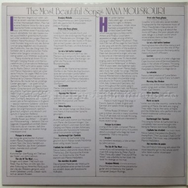 Nana Mouskouri - The Most Beautiful Songs • 12" Vinyl LP • EX - Labyrinth Music