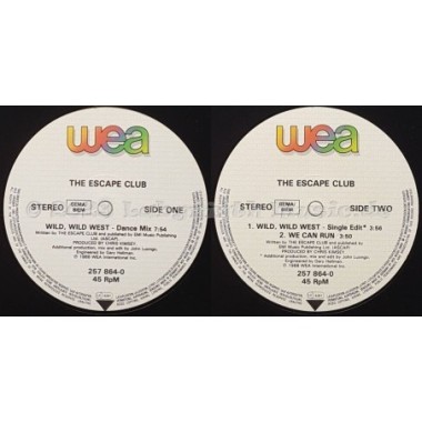 The Escape Club - Wild, Wild West • Dance Mix • 12" Vinyl Maxi • EX - Labyrinth Music