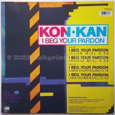 Kon Kan - I Beg Your Pardon • 12" Vinyl Maxi - Labyrinth Music