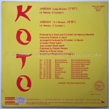 Koto - Jabdah • 12" Vinyl Maxi - Labyrinth Music