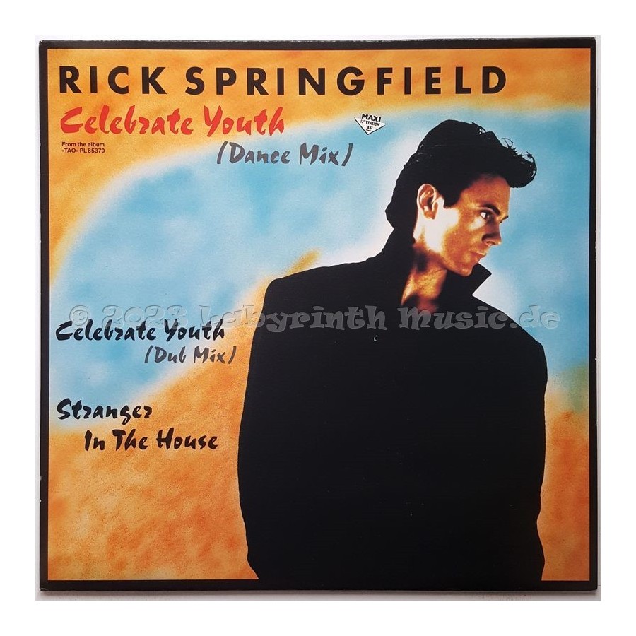Rick Springfield - Celebrate Youth • 12" Vinyl Maxi • NM - Labyrinth Music