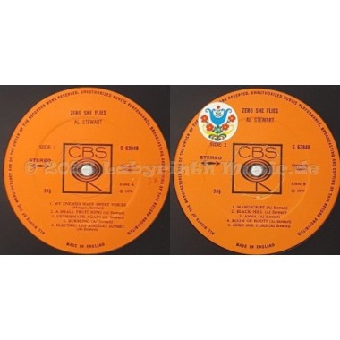 Al Stewart - Zero She Flies • 12" Vinyl LP • EX - Labyrinth Music