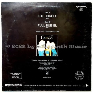 Company B - Full Circle • 12" Vinyl Maxi • EX - Labyrinth Music
