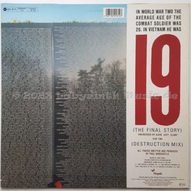 Paul Hardcastle - 19 • The Final Story • 12" Vinyl Maxi • EX - Labyrinth Music