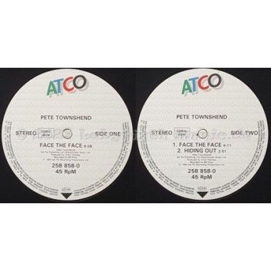 Pete Townshend - Face The Face • 12" Vinyl Maxi • MINT - Labyrinth Music