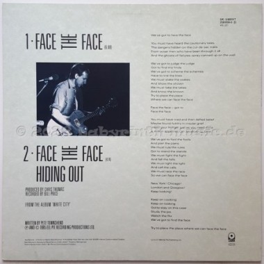 Pete Townshend - Face The Face • 12" Vinyl Maxi • NM - Labyrinth Music