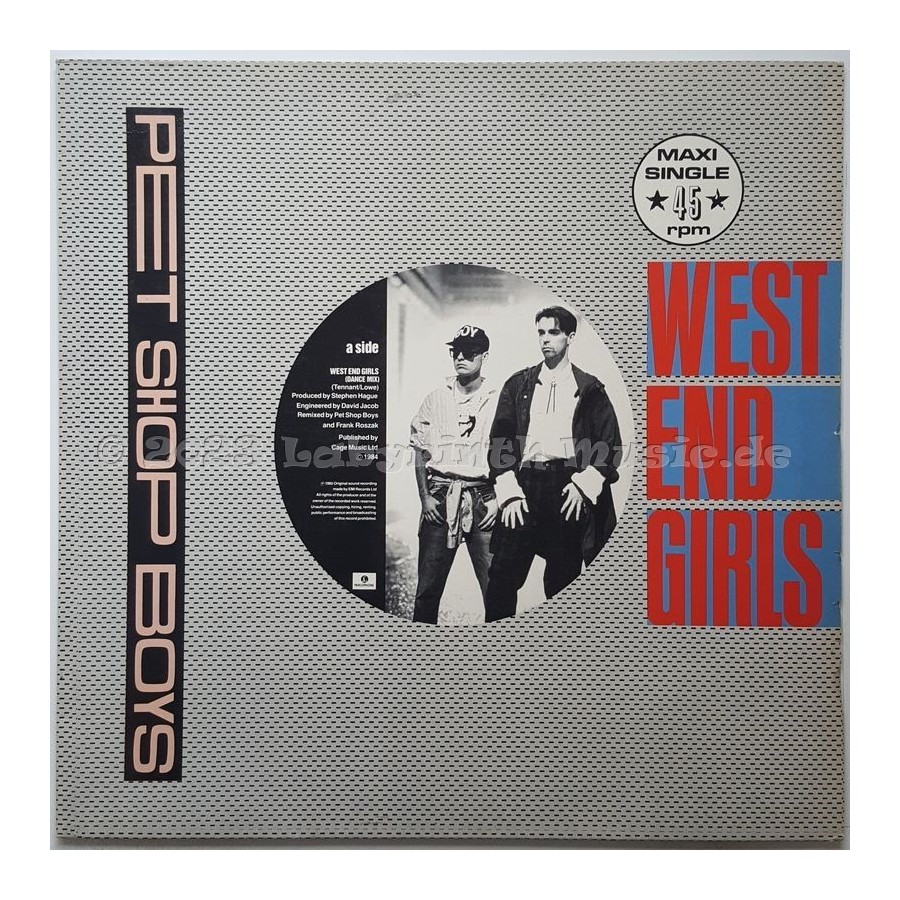 Pet Shop Boys - West End Girls • 12" Vinyl Maxi • EX - Labyrinth Music