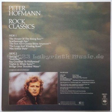 Peter Hofmann - Rock Classics • 12" Vinyl LP • NM - Labyrinth Music