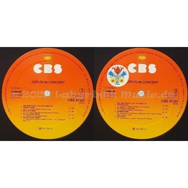 Janis Joplin - Joplin In Concert • 12" Vinyl LP - Labyrinth Music