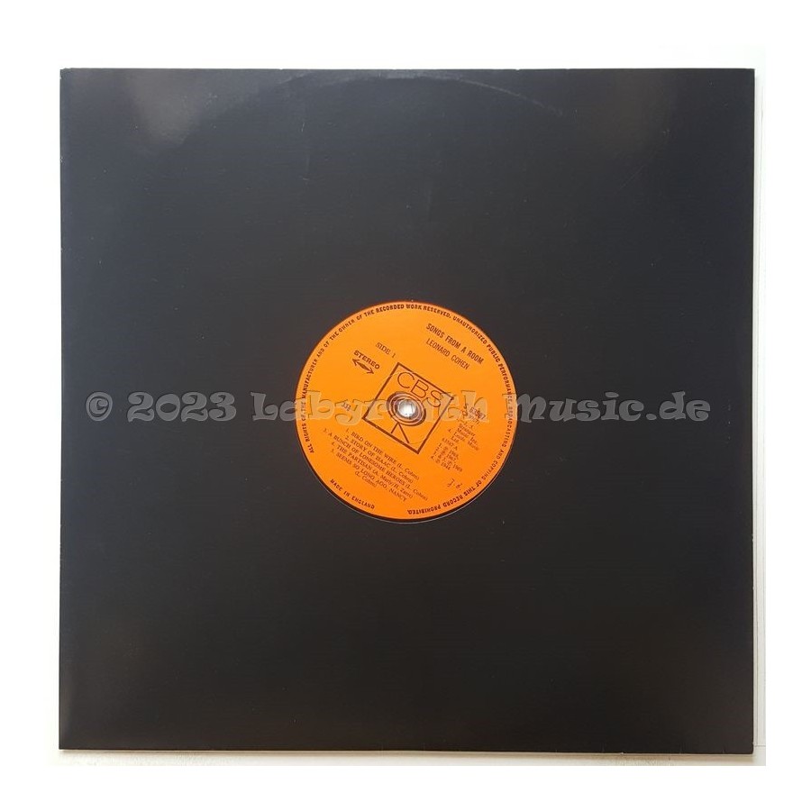 Leonard Cohen - Songs From A Room • 12" Vinyl LP - Labyrinth Music